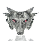 Kabuki Wolf Mask silver
